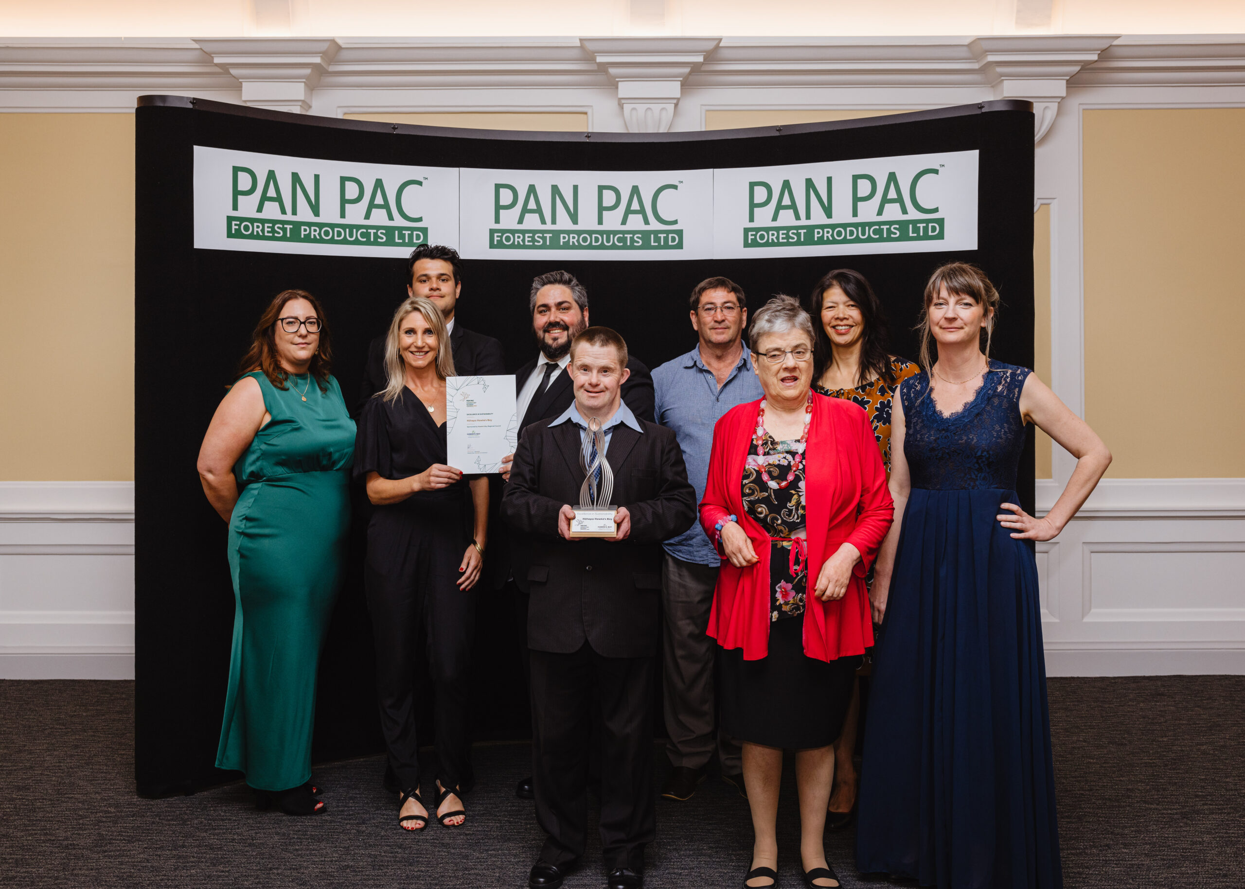 "Excellence in Sustainability" Award at the Pan Pac Hawke's Bay Business Awards